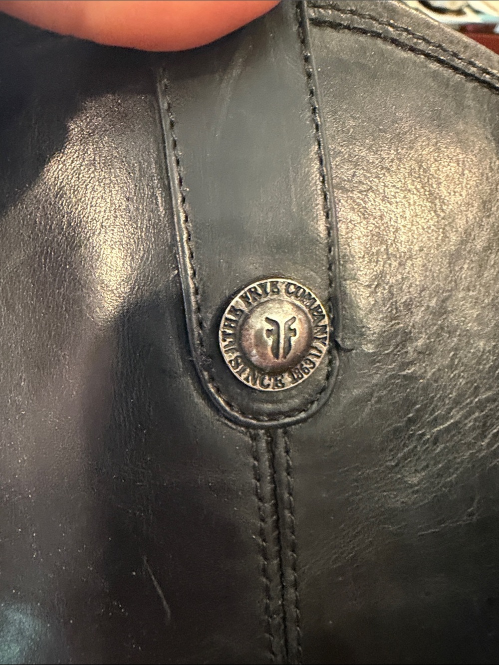 Frye Black Leather Knee-High Riding Boots - Picture 6 of 9